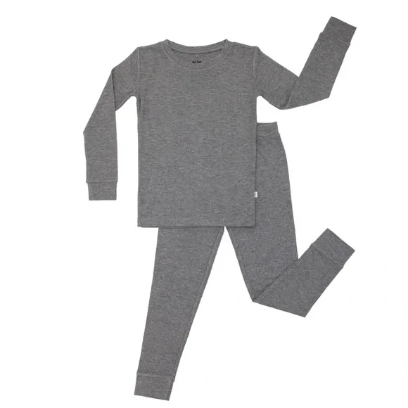 Like New LS Charcoal Ribbed Set